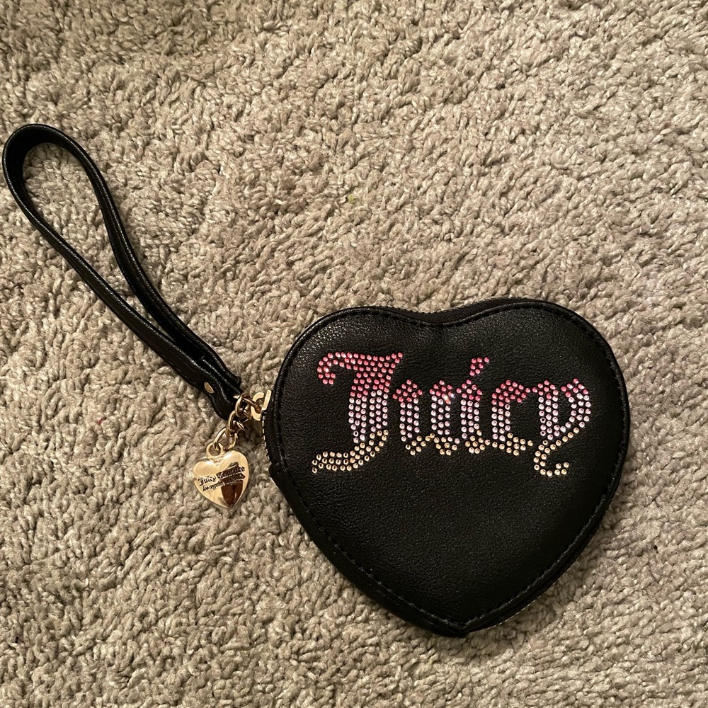 Juicy Couture Black Heart Wristlet